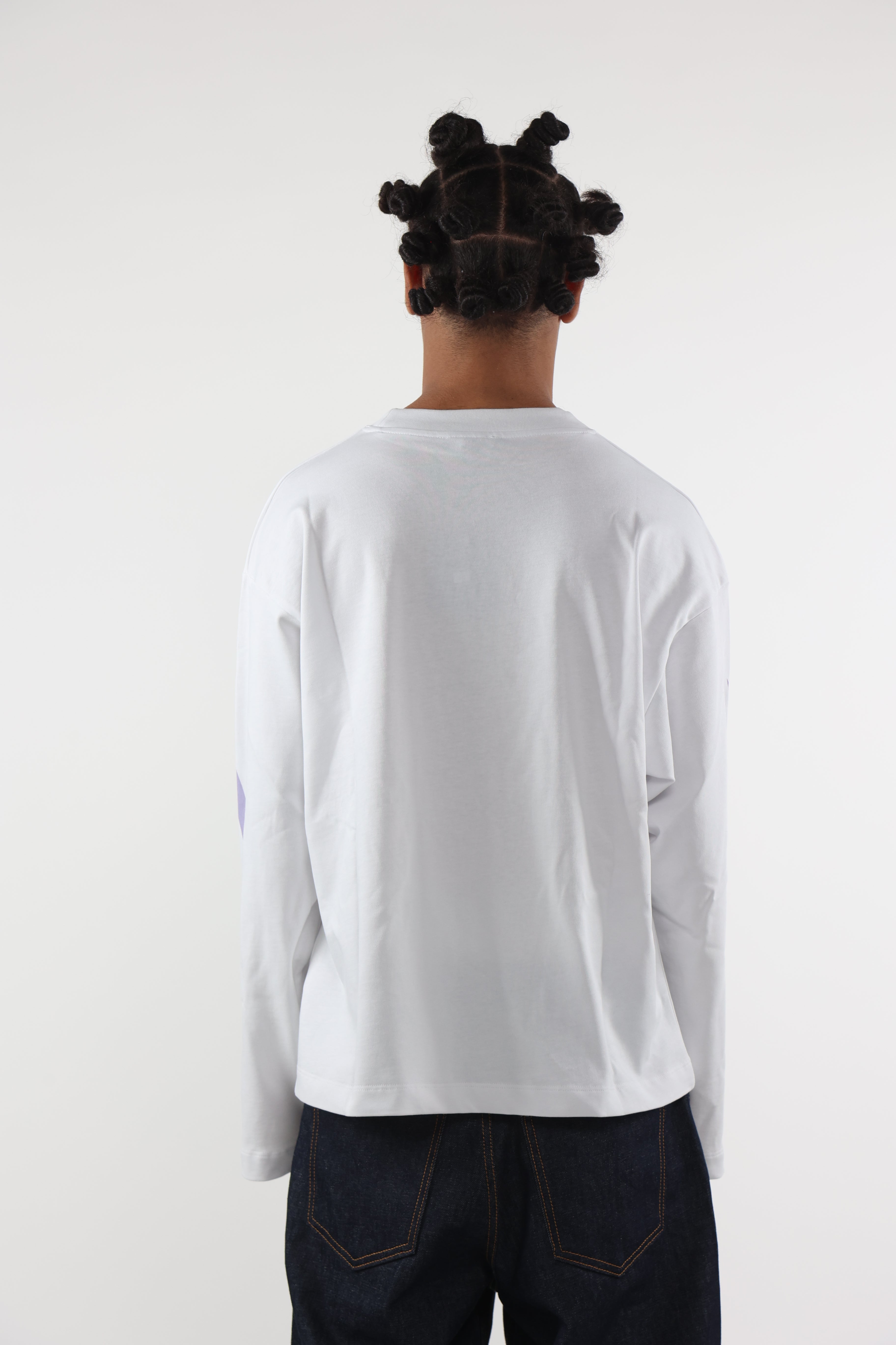 Long Sleeve Flames White