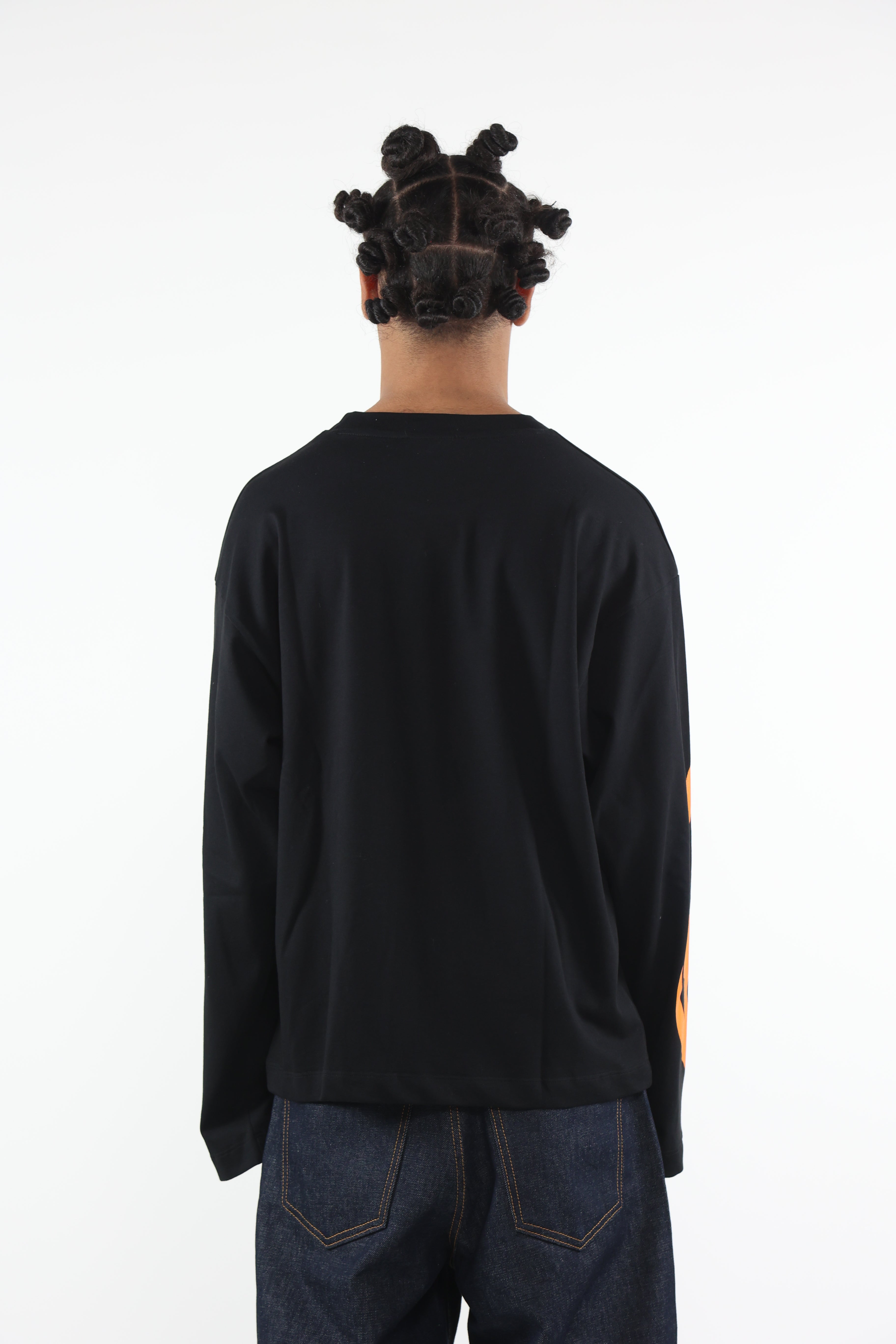Long Sleeve Flames Black