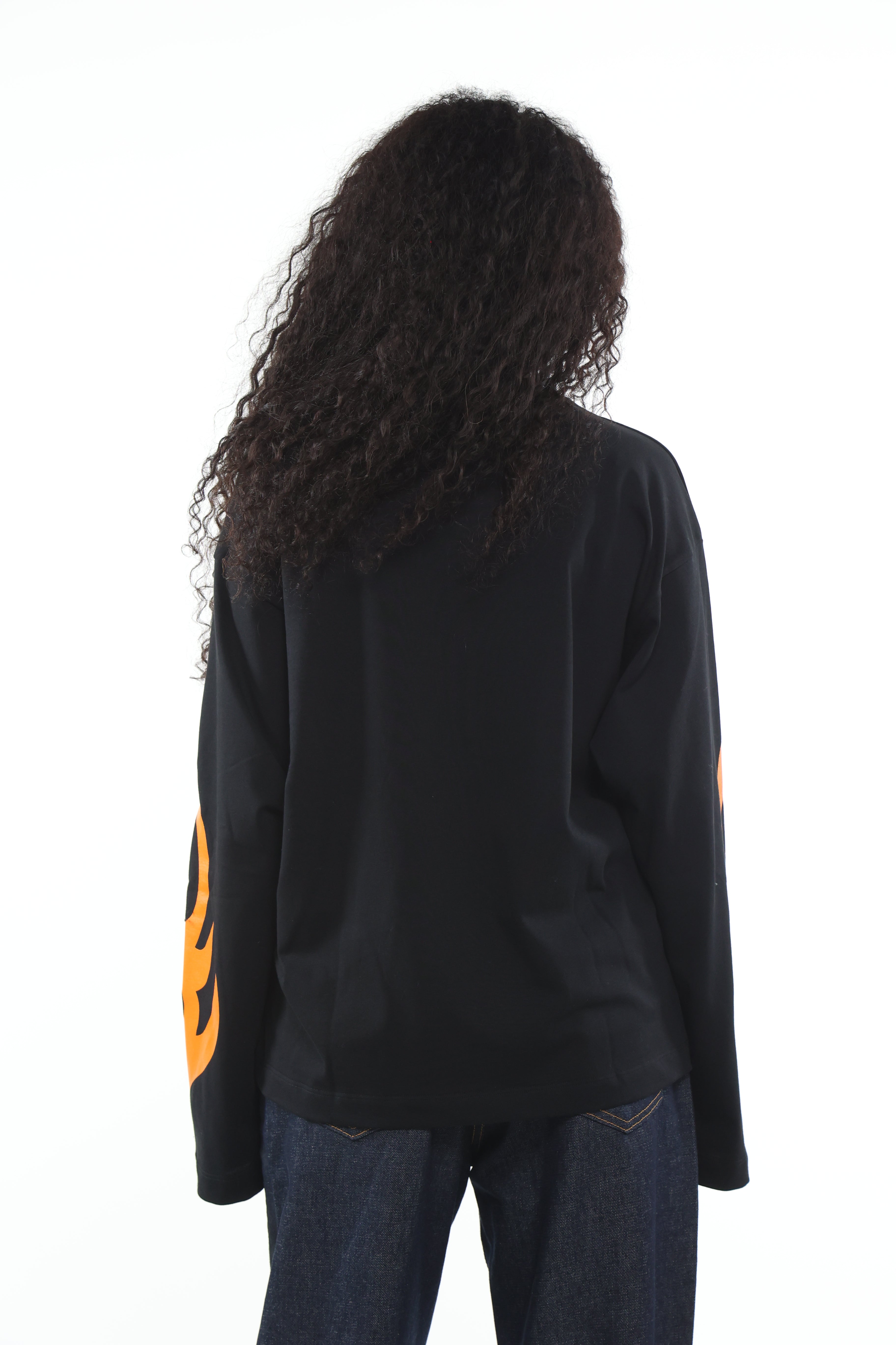 Long Sleeve Flames Black