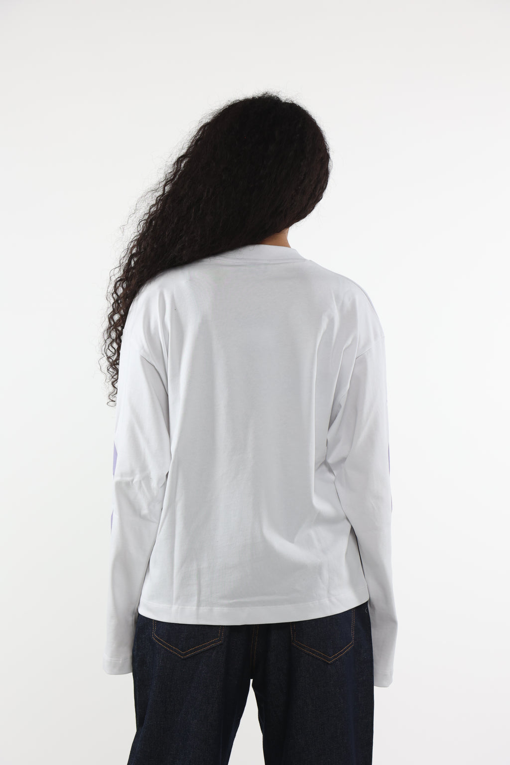 Long Sleeve Flames White