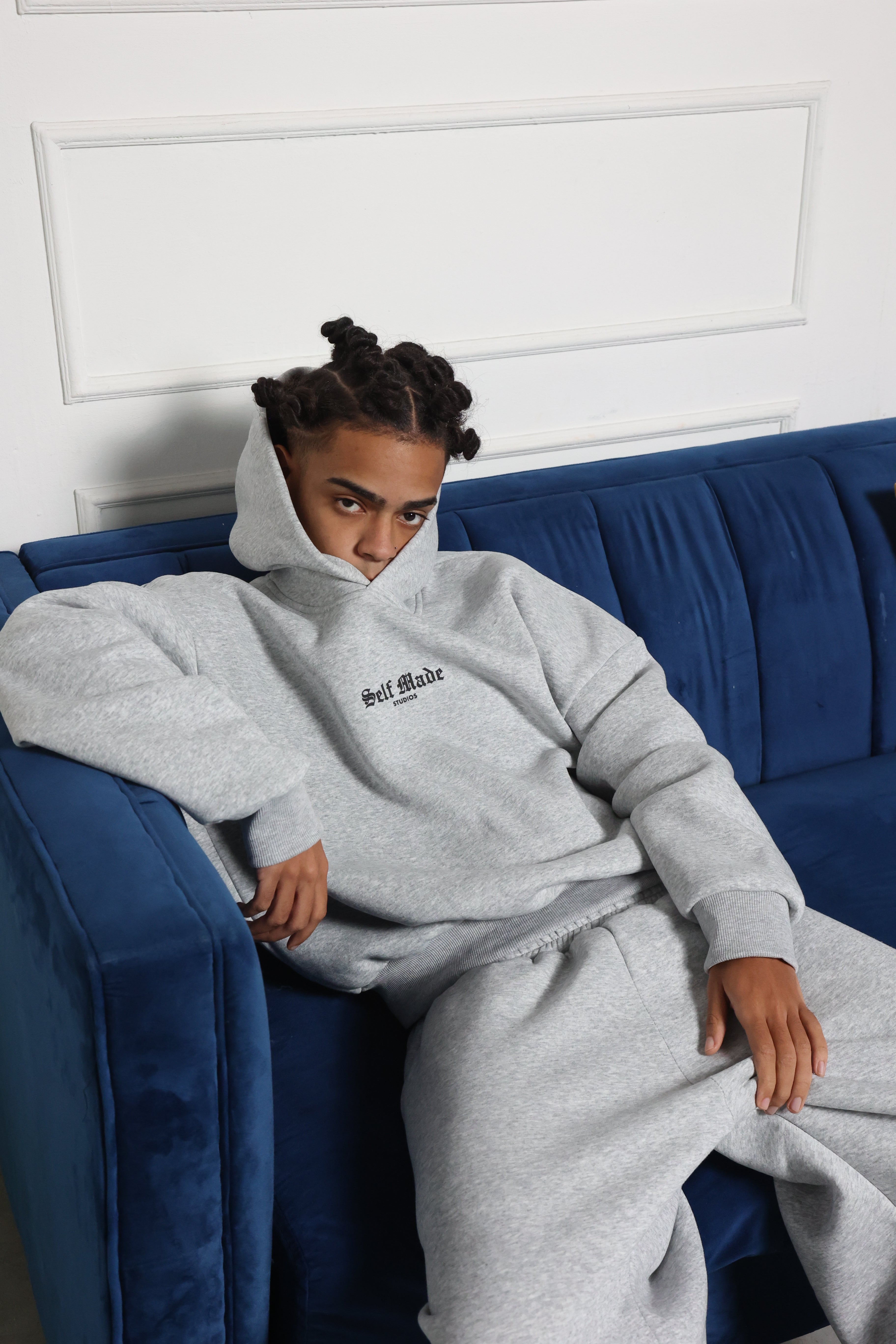 Self Made Hoodie Grigia