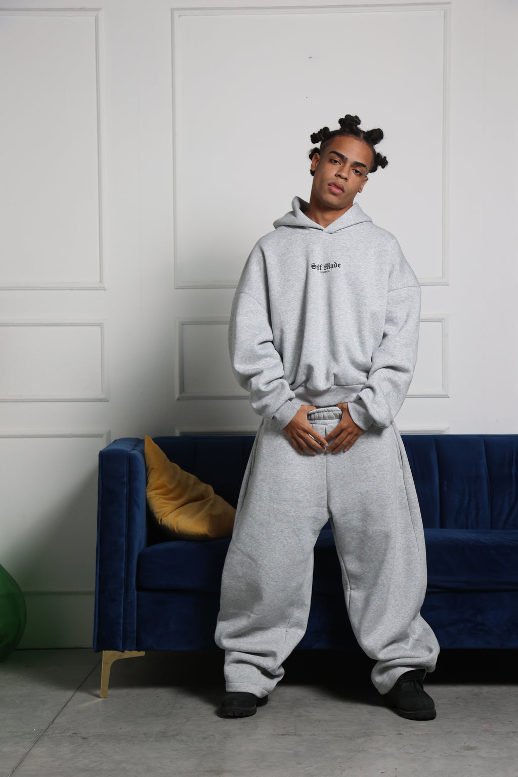 Self Made Hoodie Grigia