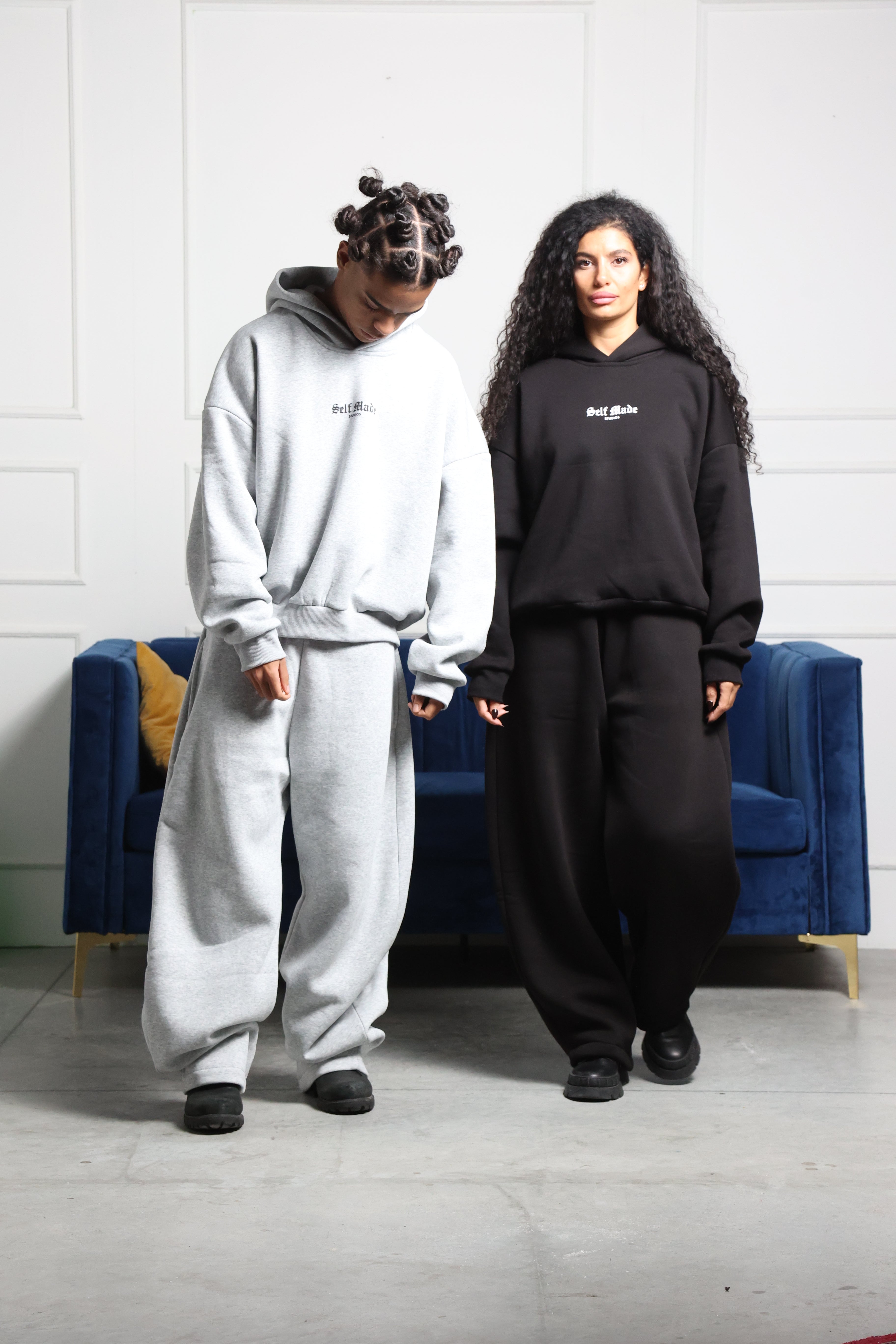 Self Made Hoodie Grigia