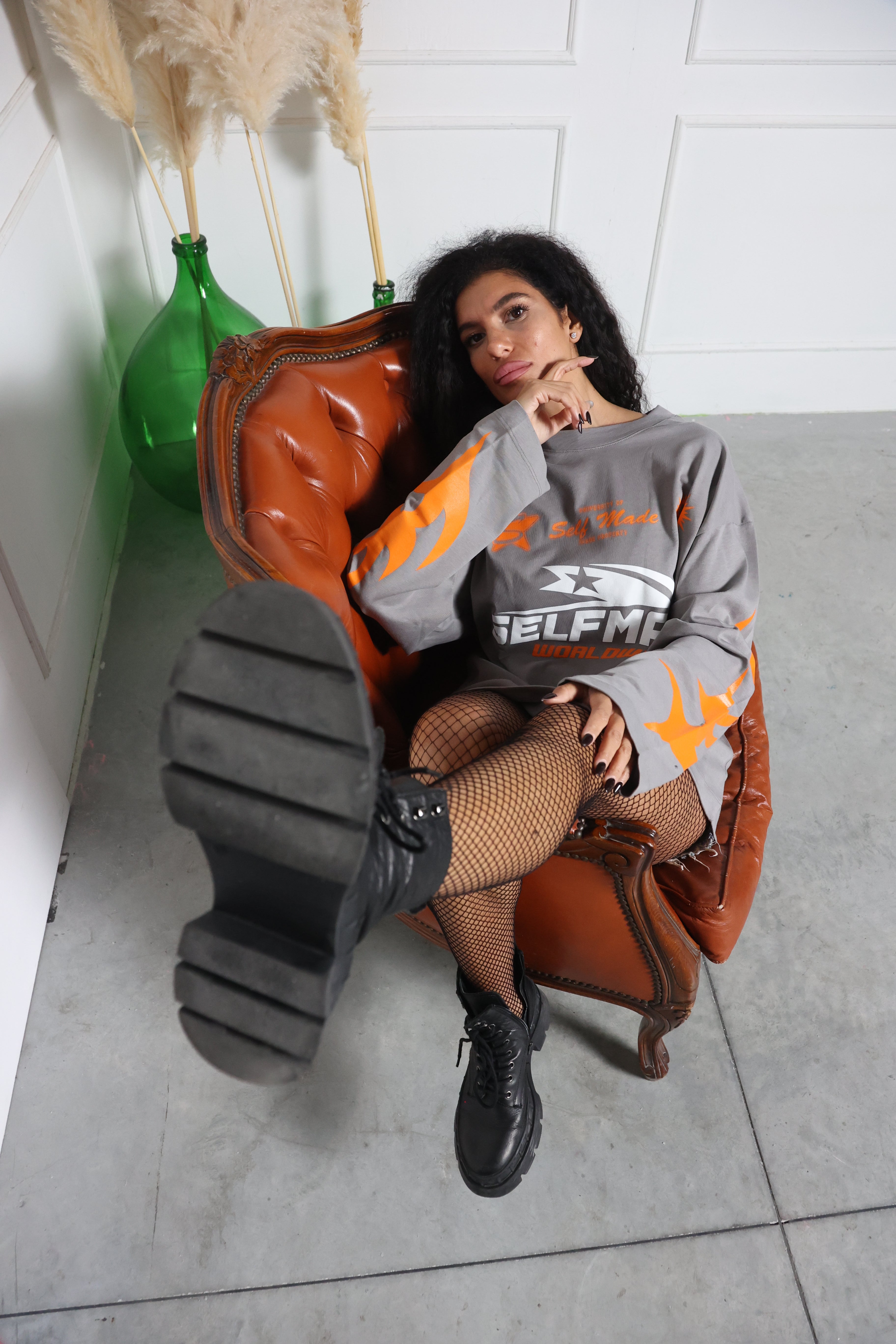 Long Sleeve Flames Mud