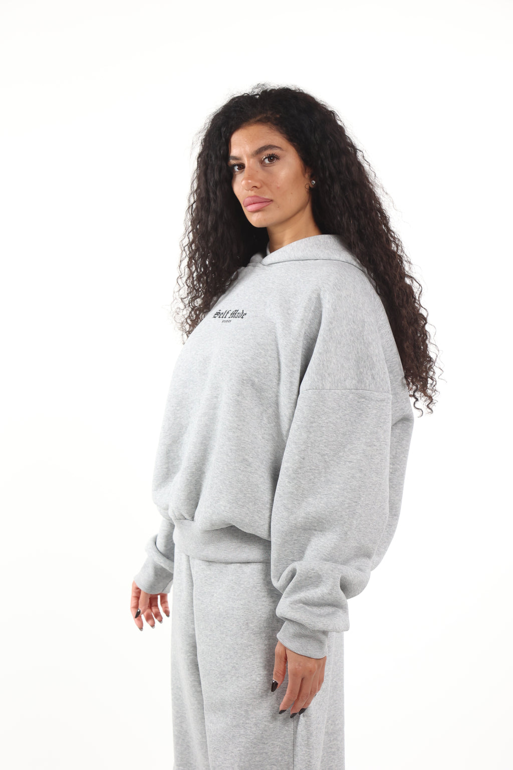 Self Made Hoodie Grigia